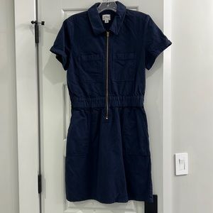 J. Crew Navy Zip Dress Size 4